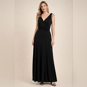 AA Studio AA Black Sleeveless Ruched Waist Dress